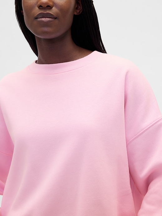 L'image numéro 4 présente Chandail en coton ouaté ras du cou à couture biseautée VintageDoux