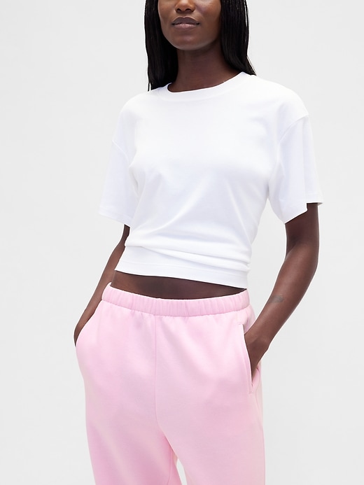 L'image numéro 5 présente Pantalon de jogging décontracté à taille haute VintageDoux