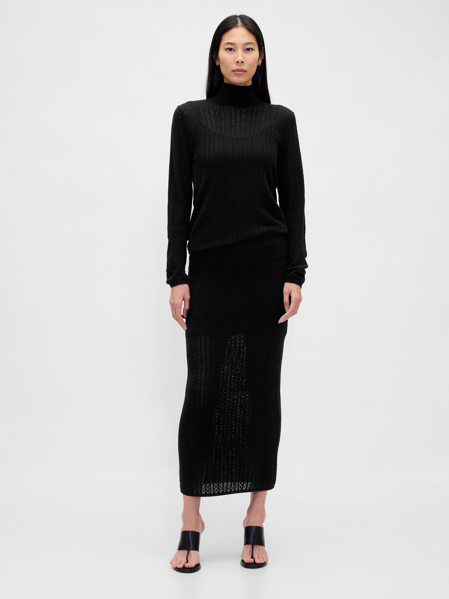 Pointelle Maxi Skirt