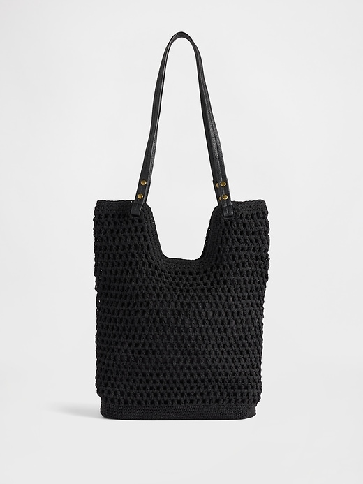 Image number 1 showing, Crochet Tote Bag