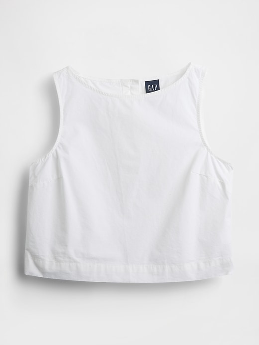 Image number 6 showing, Poplin Boatneck Shell Tank Top