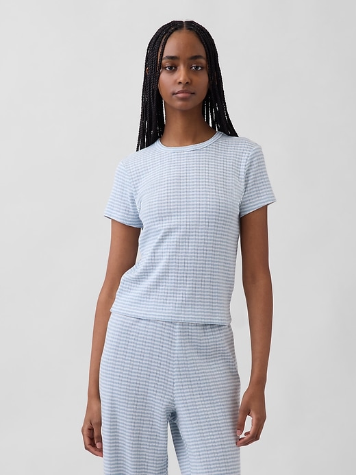 Image number 1 showing, Pointelle PJ T-Shirt