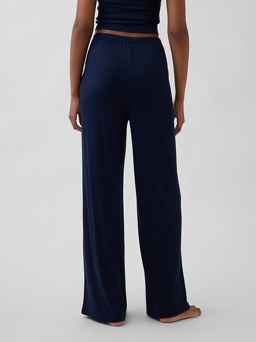 Image number 4 showing, Mini Rib Wide-Leg PJ Pants