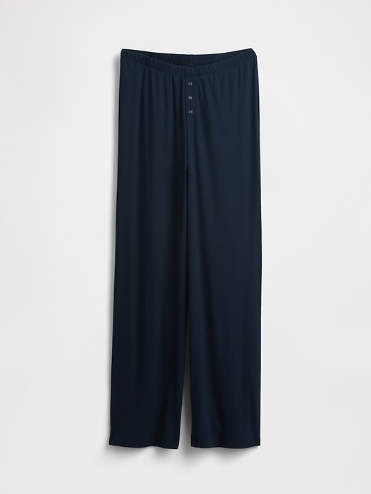 Image number 6 showing, Mini Rib Wide-Leg PJ Pants