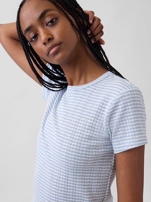 Image number 4 showing, Pointelle PJ T-Shirt