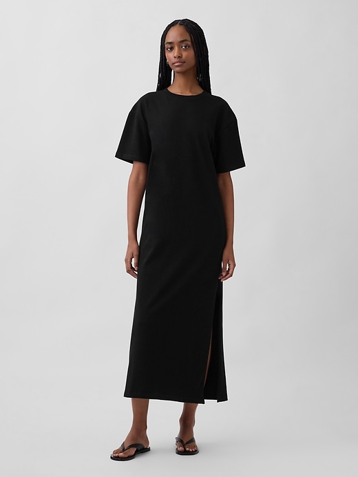 Image number 1 showing, Heavyweight Oversized Maxi T-Shirt Dress