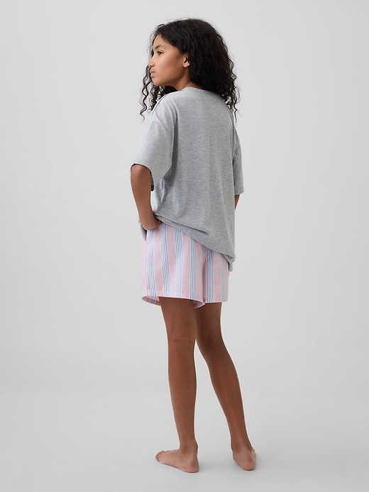 Image number 3 showing, Kids Recycled Poplin PJ Boxer Shorts