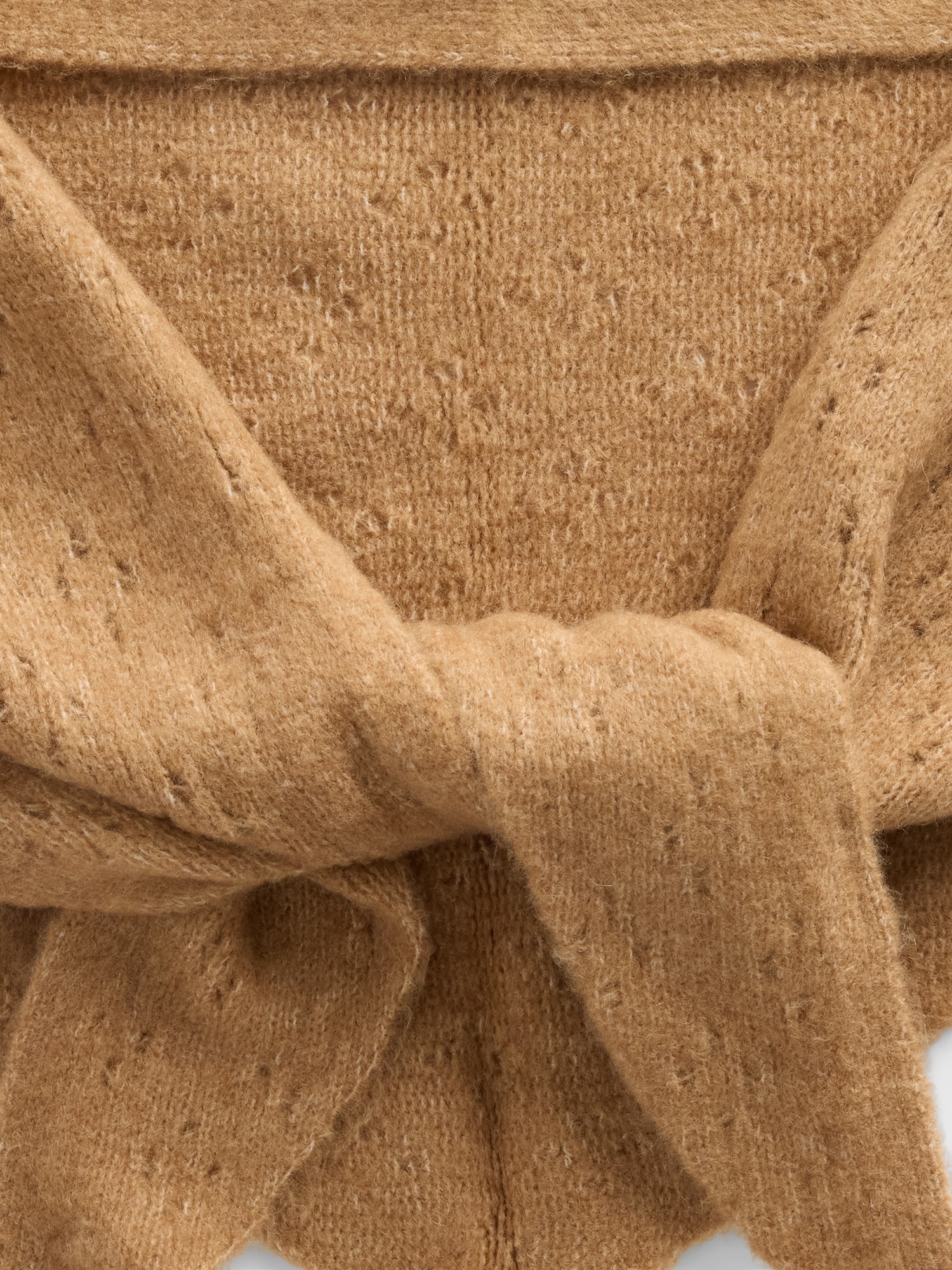 Pointelle Triangle Scarf