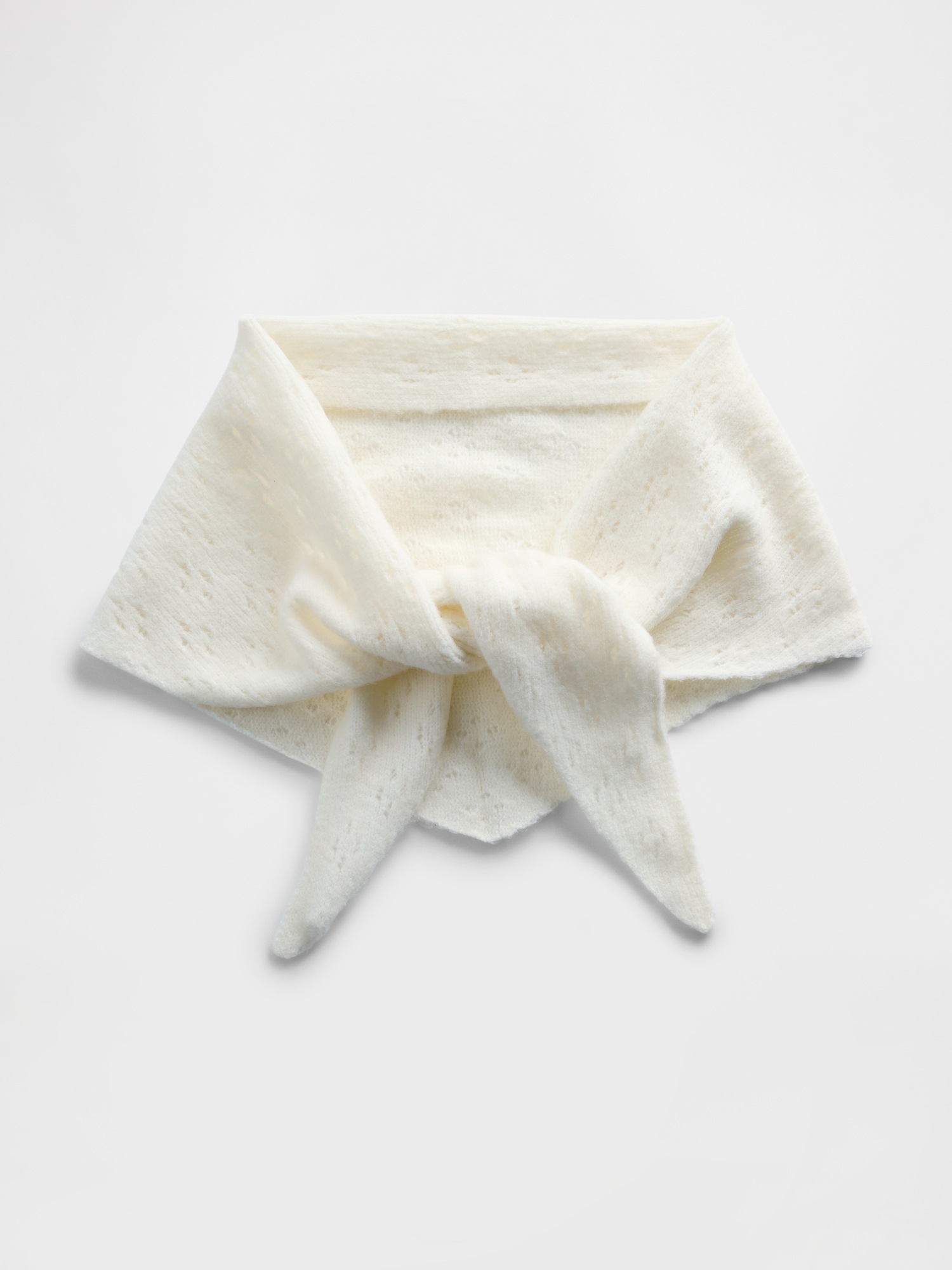 ÉCHARPE TRIANGULAIRE EN TRICOT POINTELLE