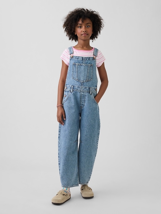 Image number 1 showing, Kids Barrel Overalls