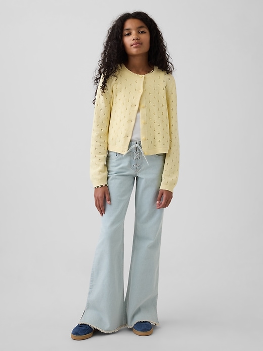 Image number 4 showing, Kids Pointelle Cardigan Sweater