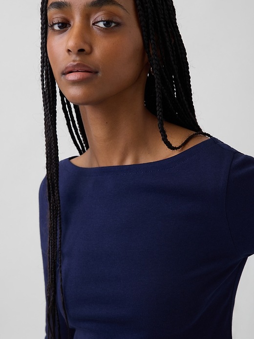 Image number 4 showing, Modern Boatneck T-Shirt