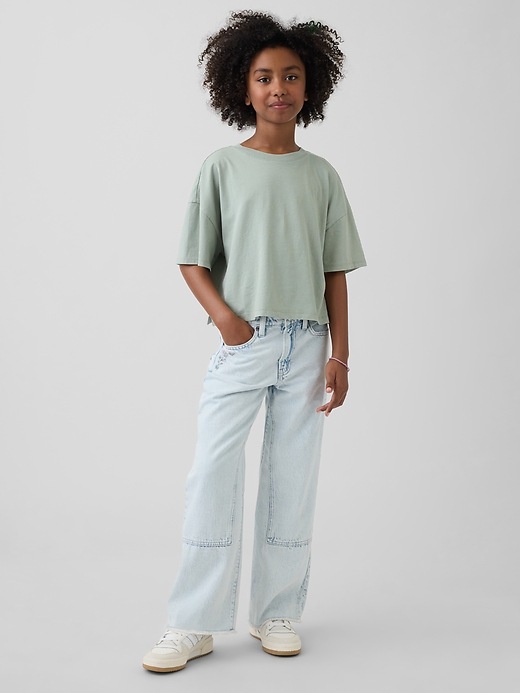 Image number 1 showing, Kids Low Rise Stride Wide-Leg Jeans
