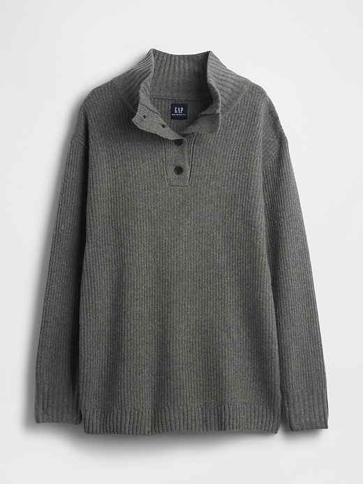 Image number 1 showing, Maternity CashSoft Mockneck Sweater