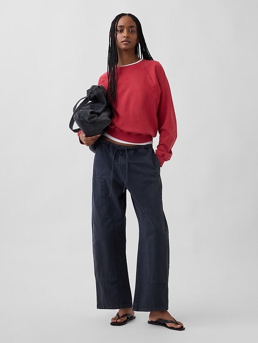 L'image numéro 2 présente Chandail à manches raglan en coton ouaté de jersey bouclette