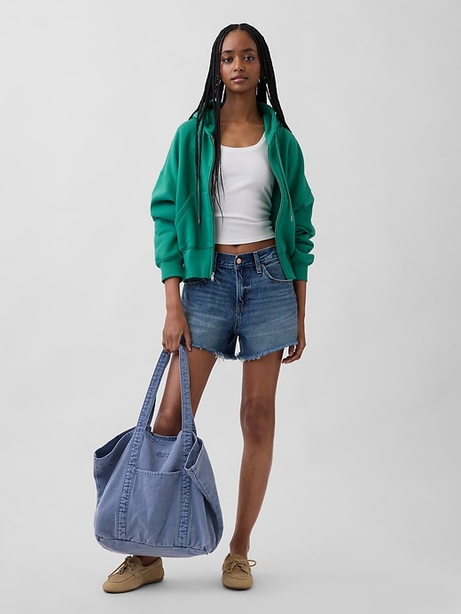 Image number 1 showing, 4" Mid Rise UltraSoft Relaxed Cutoff Shorts