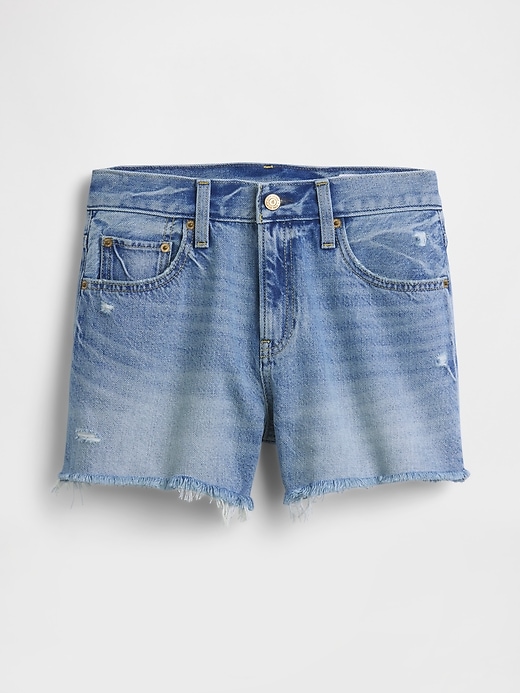 Image number 5 showing, 4" Mid Rise UltraSoft Relaxed Cutoff Shorts