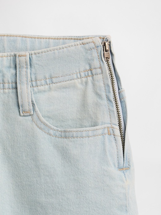 Image number 6 showing, Kids Low Rise Lace-Up Relaxed Flare Jeans