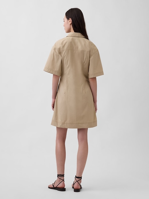 Image number 2 showing, Poplin Mini Shirtdress