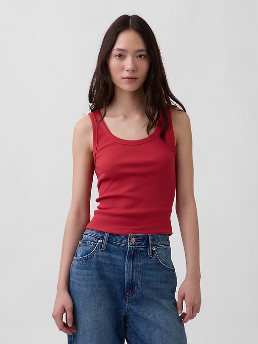 Image number 1 showing, Rib Scoop Tank Top