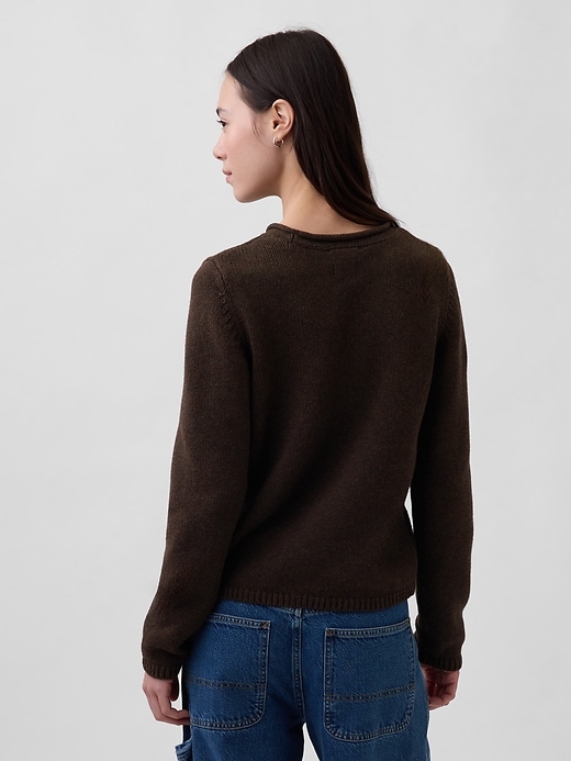 Image number 3 showing, 100% Cotton Rollneck Sweater