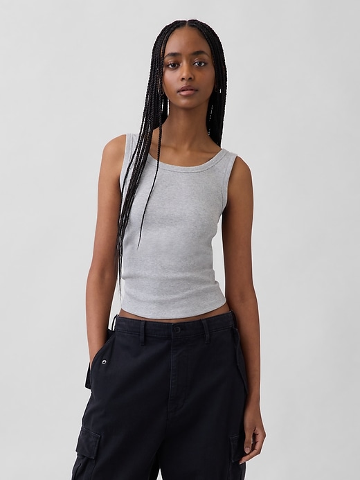 Image number 1 showing, Rib Scoop Tank Top