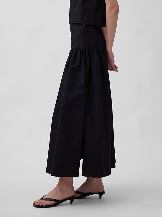 Image number 3 showing, Poplin Drop-Waist Maxi Skirt