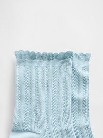 Image number 2 showing, Pointelle Half Crew Socks