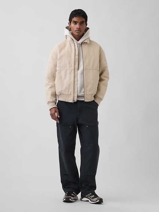 Image number 2 showing, Canvas Bomber Jacket