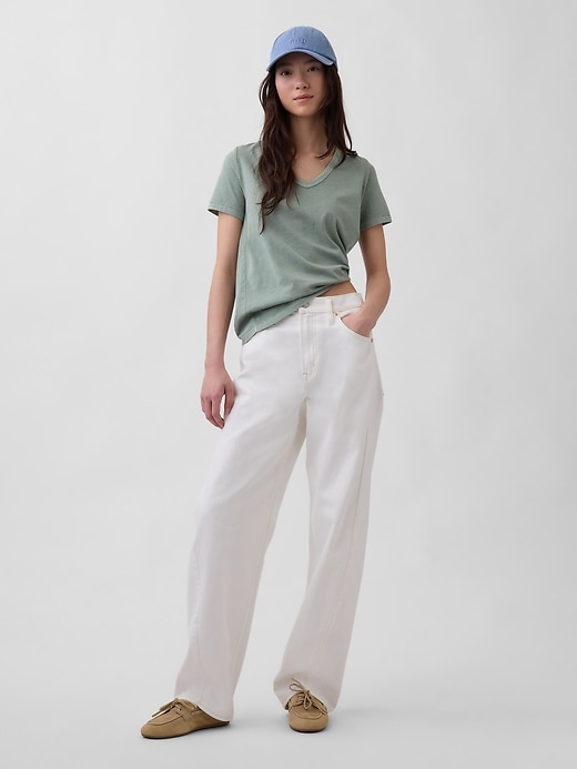 Image number 2 showing, Organic Cotton VintageSoft V-Neck T-Shirt