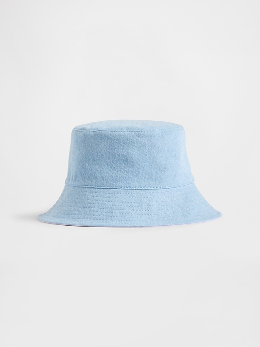 Image number 1 showing, Kids Reversible Denim Bucket Hat