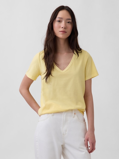 Organic Cotton VintageSoft V-Neck T-Shirt