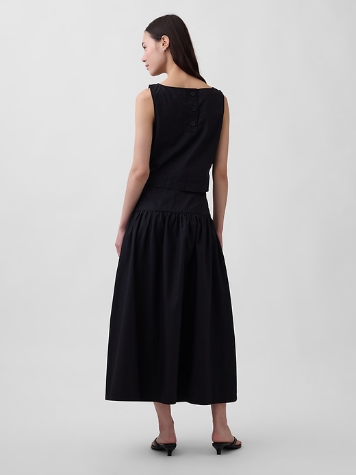Image number 2 showing, Poplin Drop-Waist Maxi Skirt