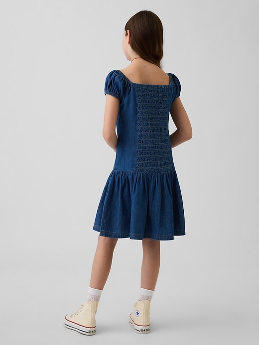 Image number 3 showing, Kids Denim Drop-Waist Dress