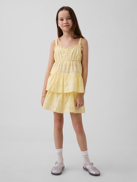 Image number 1 showing, Kids Eyelet Foldover Skort