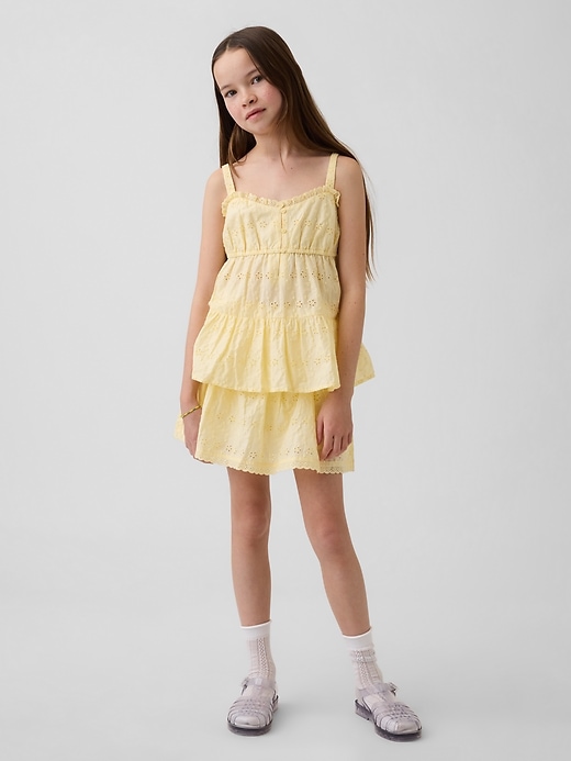 Image number 4 showing, Kids Tiered Eyelet Tank Top