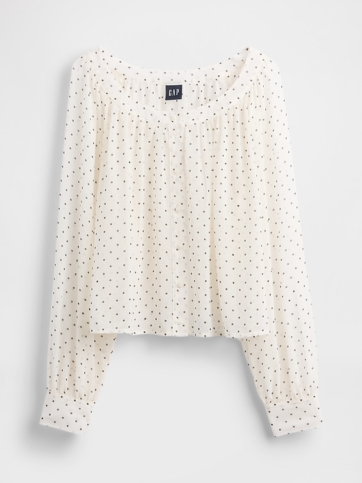 Image number 5 showing, Sheer Button-Front Top