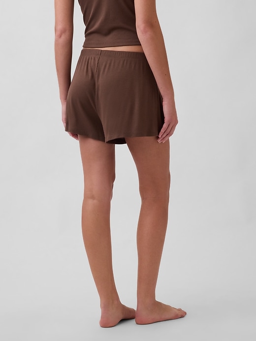 Image number 4 showing, Mini Rib Relaxed PJ Shorts