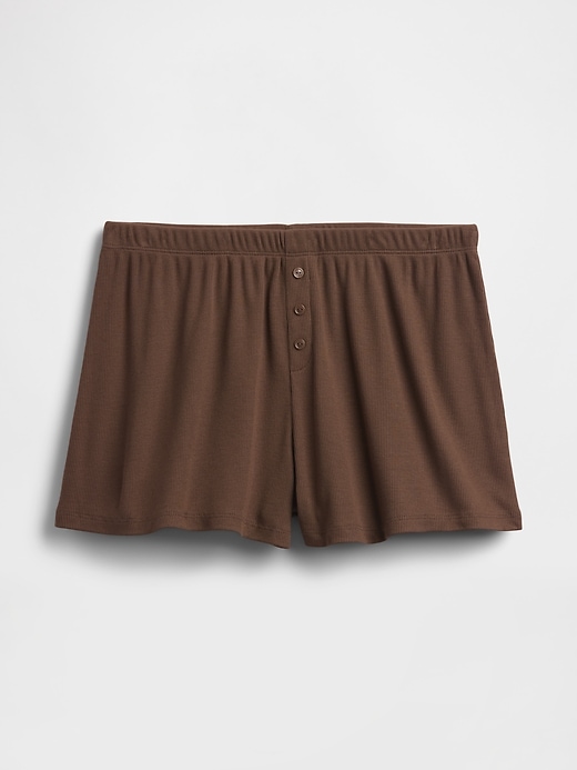 Image number 6 showing, Mini Rib Relaxed PJ Shorts