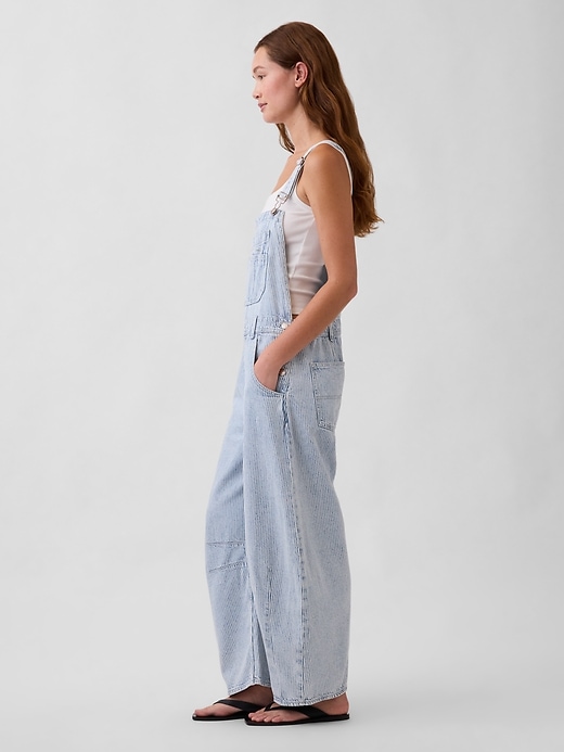 Image number 3 showing, UltraSoft Denim Horseshoe Overalls