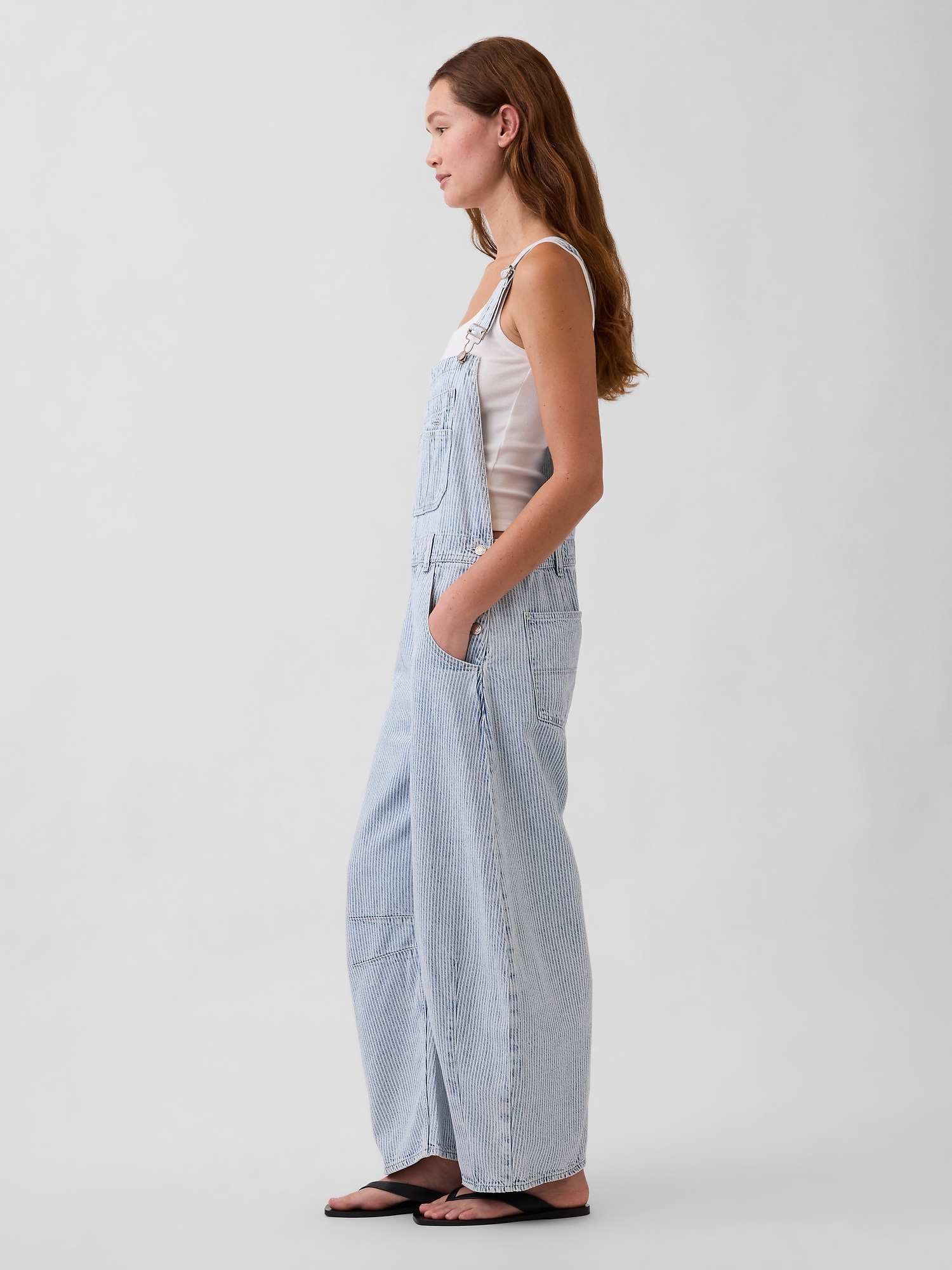 UltraSoft Denim Horseshoe Overalls