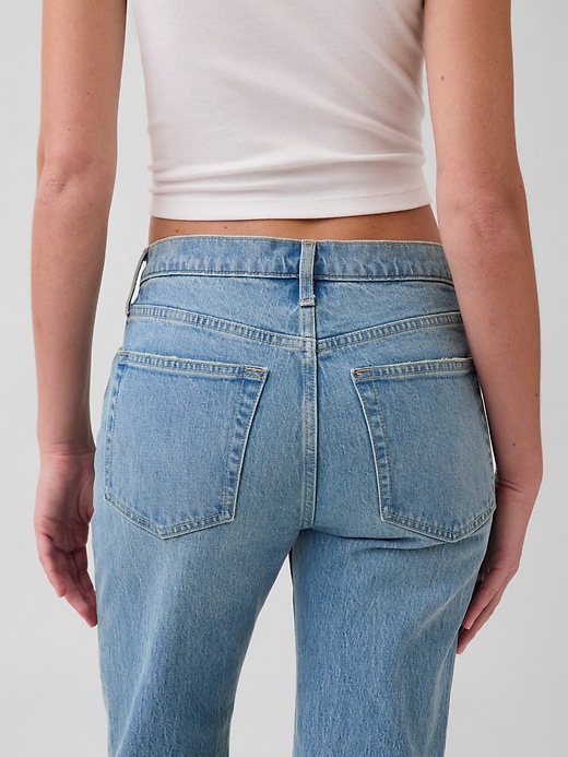 Image number 7 showing, Mid Rise Relaxed Straight Jeans