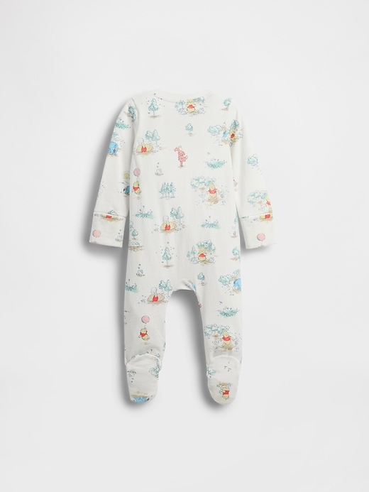 Image number 2 showing, Baby Winnie The Pooh Organic Cotton Footed One-Piece