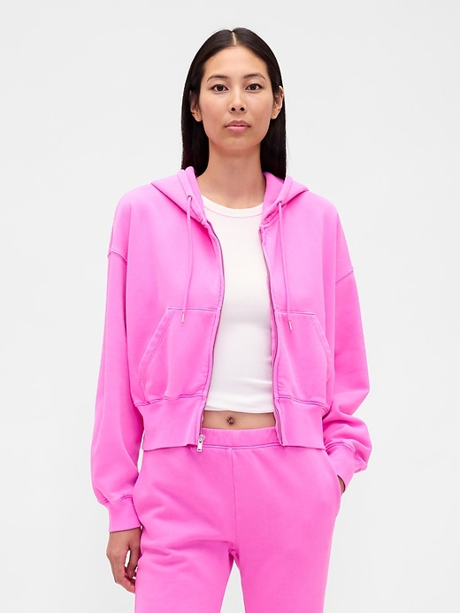 Image number 1 showing, VintageSoft Wedge Zip Hoodie