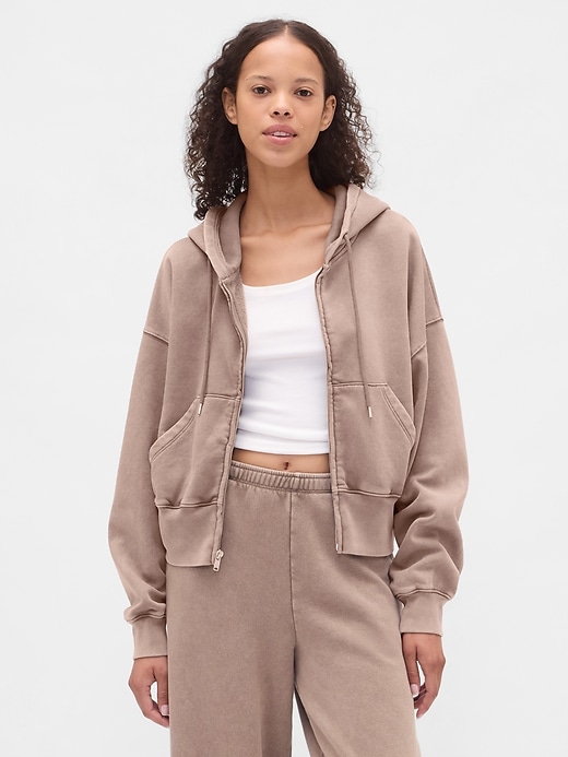 Image number 1 showing, VintageSoft Wedge Zip Hoodie