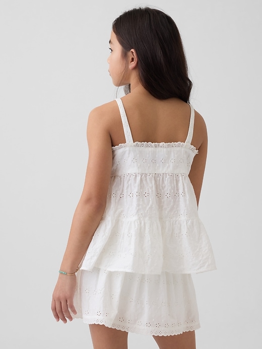 Image number 3 showing, Kids Tiered Eyelet Tank Top