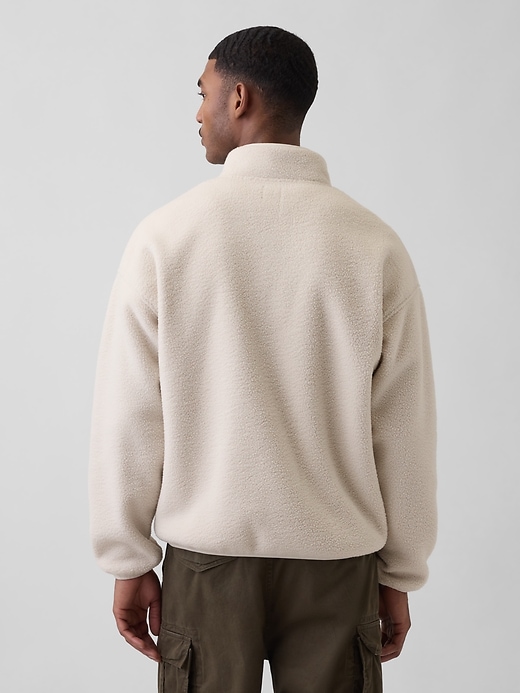 Image number 3 showing, Sherpa Oversized Half-Zip Pullover