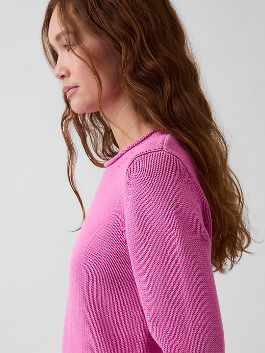 Image number 4 showing, 100% Cotton Rollneck Sweater