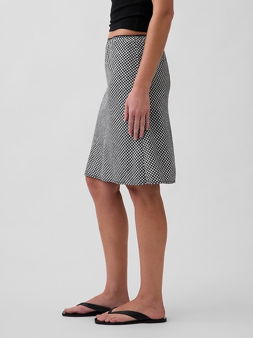 Image number 3 showing, Linen-Blend Bias-Cut Skirt