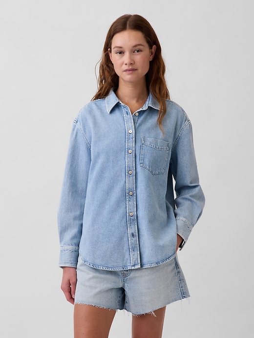 Image number 1 showing, UltraSoft Denim Oversized Shirt